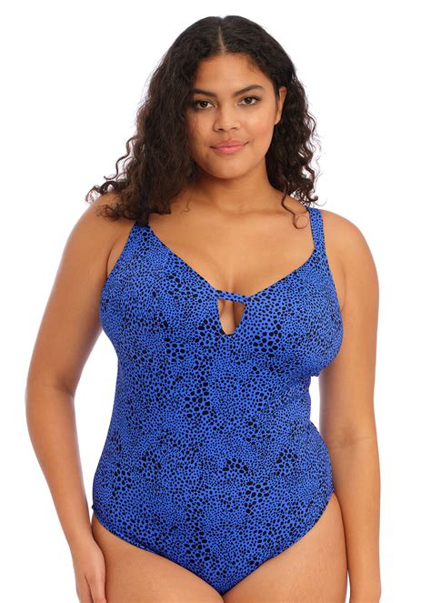 ELOMI SWIM Maillot une pièce Pebble Cove Blue Plus Size Story