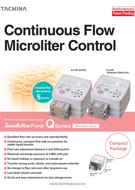 Tacmina Smoothflow Pump Brochures And Information Usa