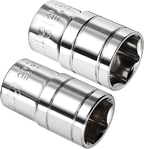 Amazon Uxcell Inch Drive By Mm And Mm Shallow Socket Set