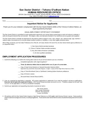 Fillable Online Thank You For Your Interest In Applying For Employment