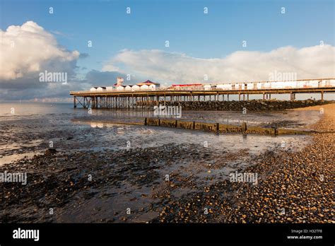 Herne Bay Pier In The Low Evening Light Kent Uk Stock Photo Alamy