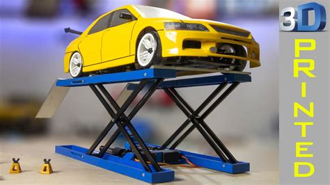 3D Printed 10th Scale Car Lift 3D Printing RC Car Jack Printing File