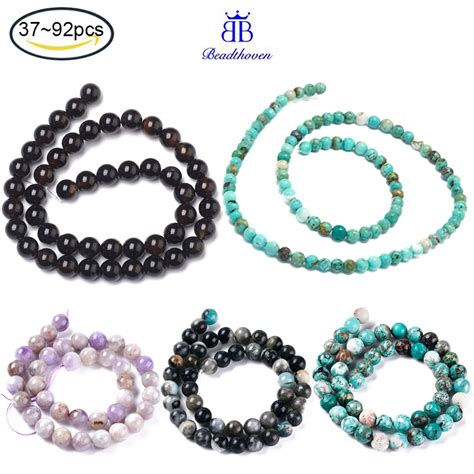 Beadthoven Strand Natural Lavender Jade Beads Strands Round Mm Hole