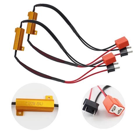 2 PCS H7 50W 8Ohm Motorcycle Headlight Load Resistor Prevent Flickering