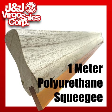 J J Virgo Sales Corp Meter Polyurethane Rubber Squeegee With Wood