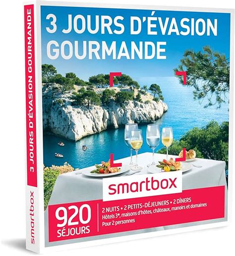 SMARTBOX Coffret Cadeau homme femme couple 3 jours d évasion