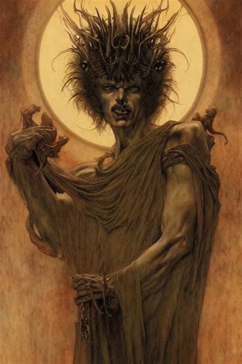 A Portrait Of Lucifer By Wayne Barlowe Gustav Moreau Stable Diffusion