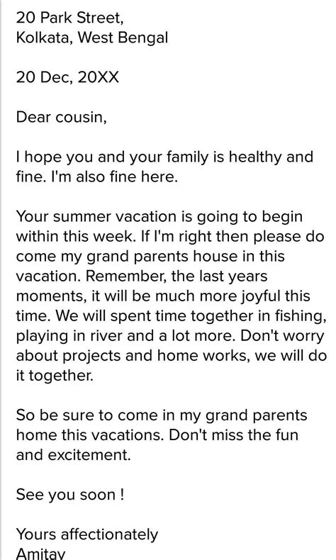 Letter Writing To A Friend About Your Holidays In Hindi