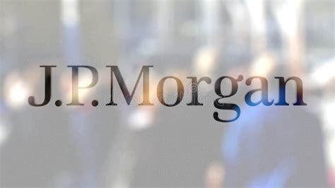 J.P. Morgan Logo on the Modern Building Facade. Editorial 3D Rendering ...