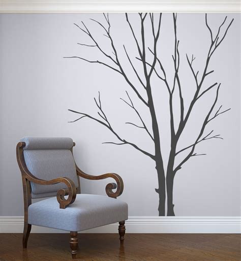 Wall Decals for Living Room Winter Tree Decal Stick on Wall Decals for ...