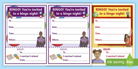 Bingo Invitation | Twinkl Party Printables | Bingo Night