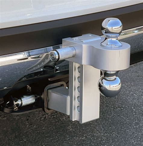 heavy duty adjustable aluminum raise drop trailer tow hitch dual