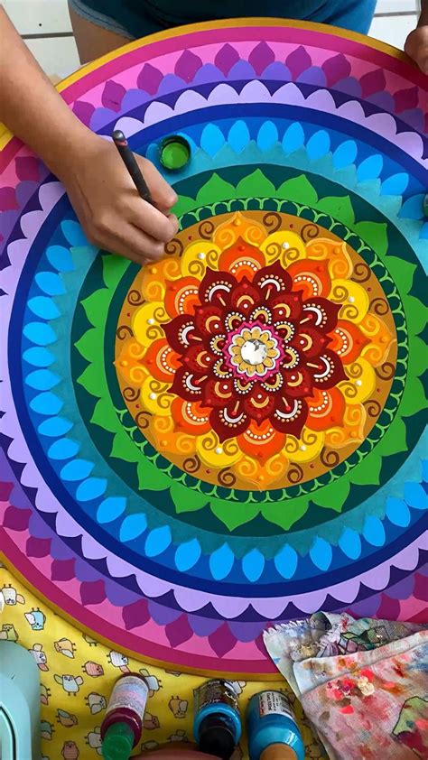 Mara Dias Mandalas V Deo Em Artesanato De Vaso Pintura