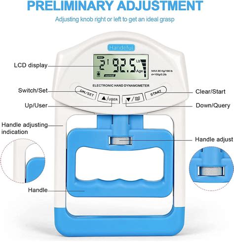 Probador de fuerza de agarre dinamómetro digital para medición de mano