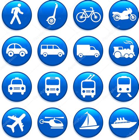 Transportation Icons Design Elements Stock Vector Iconspro 6029579