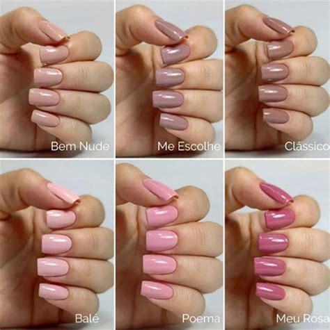 Kit 6 Esmaltes Nudes E Rosas Efeito Gel FREE Bella Brazil Seca Sem