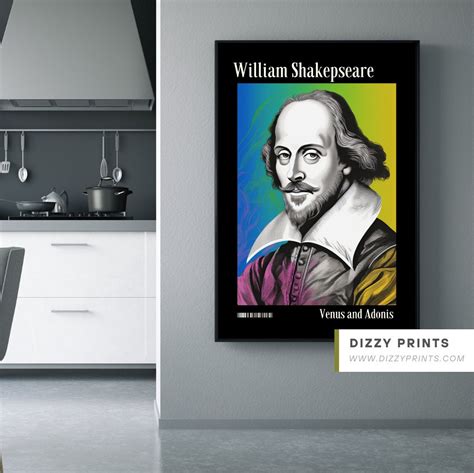 William Shakespeare Poster Print Psychedelic Poetry Retro Etsy