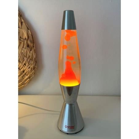 Lampe à lave Mathmos Astro Baby 1963 originale Argent lave orange