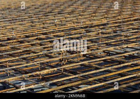 Reinforcement Steel Mats For Concrete Slab Foundation Stock Photo Alamy