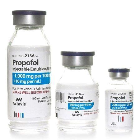 General Anesthetic Propofol Preservative Free Mg Ml Int