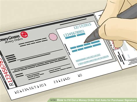 How To Fill Out A Money Order That Asks For Purchaser Signature