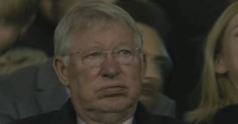 Sir Alex Ferguson's glum reaction to Man Utd humiliation spotted on TV ...