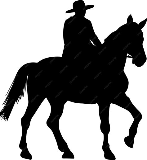 Premium Vector | A man riding a horse vector silhouette