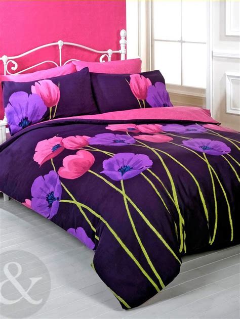 Just Contempo Bold Floral Bedding Quilt Set Luxury Poly Cotton Duvet