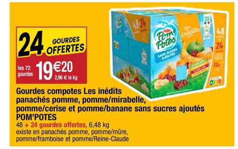 Promo Gourdes Compotes Les Inédits Panachés Pomme Pomme mirabelle