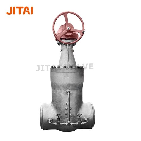 High Temperature Pressure Seal Gearbox Gate Valve With Bypass Valve High Temperature Gate