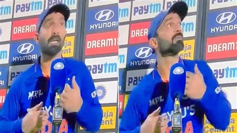 Watch Dinesh Karthik Abruptly Pauses In Mid Innings Interview During