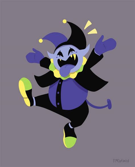 Practicing a simplistic art style with Jevil, critique is welcome and ...