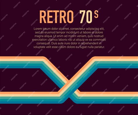 Premium Vector 70s 1970 Abstract Vector Stock Retro Lines Background