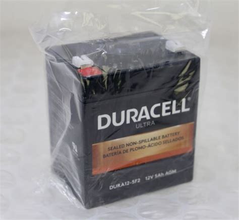 New Duracell Ultra Dura12 5f2 12v 5ah Agm F2 Terminal Battery Ebay