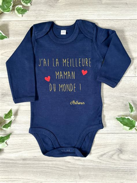 Body personnalisé J ai la meilleure maman du monde Bouille d amour