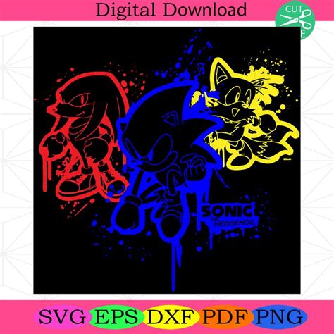 Sonic The Hedgehog Svg Sonic Svg Tails Svg Easy Cut Amy Svg Cricut