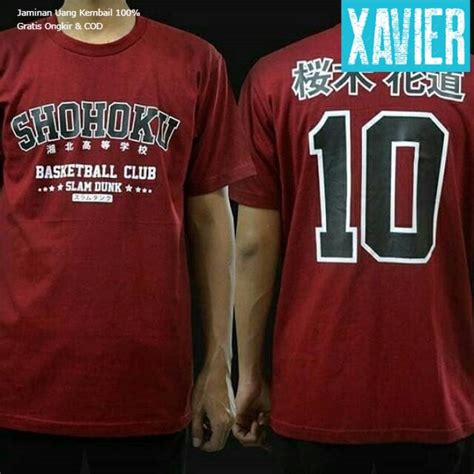 Jual Kaos Tshirt Baju Combed 3 Distro SHOHOKU KANJi Jepang Basket Slam