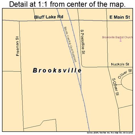 Brooksville Mississippi Street Map 2808980