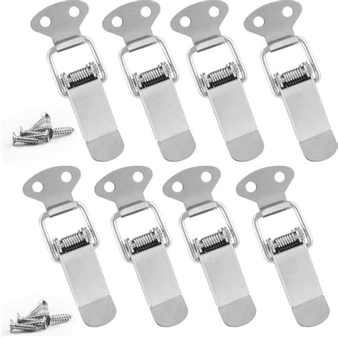 12Pcs Stainless Steel Spring Loaded Toggle Latches With 48Pcs Mounting