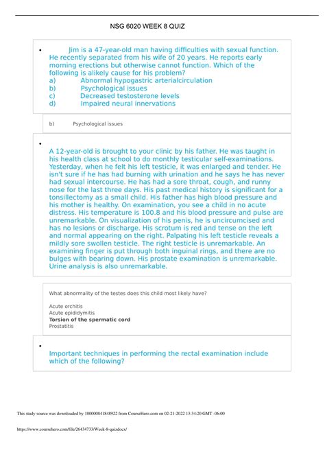 Nsg Week Quiz Question And Answers Nsg Stuvia Us