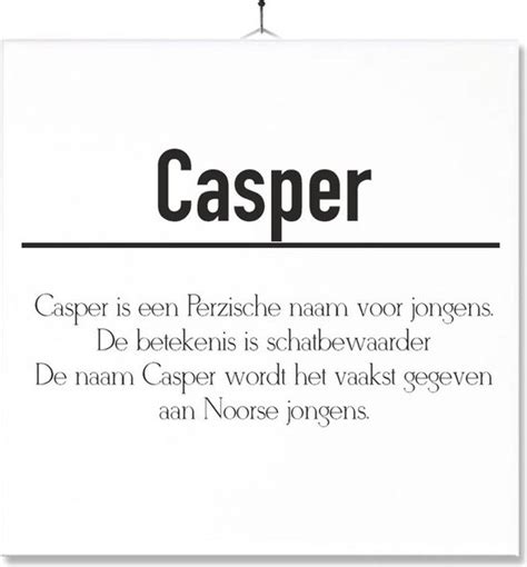 Tegel Met Opdruk Betekenis Kado Cadeau Met Naam Casper Bol