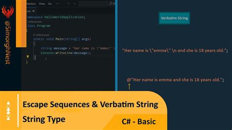 C Tutorial Basic 041 Escape Sequences And Verbatim String Literals Youtube