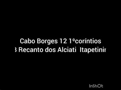 Cabo Borges Recanto Dos Alciati YouTube