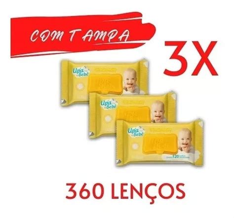 Lenços Umedecidos lencinhos toalhas Upa Bebê Kit 3 Pacotes