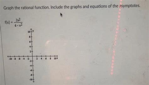 Solved Graph The Rational Function Include The Graphs And