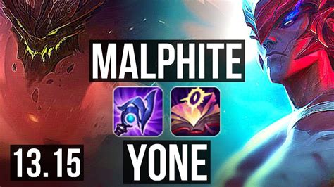 MALPHITE Vs YONE MID 10 0 6 Legendary Rank 9 Malph KR