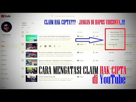 Tutorial Cara Mengatasi Claim Hak Cipta Agar Video Tetap Termonetisasi