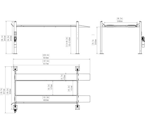 Katool KT 4H110 11 000 Capacity Four Post Storage Car Lift At ToolPan