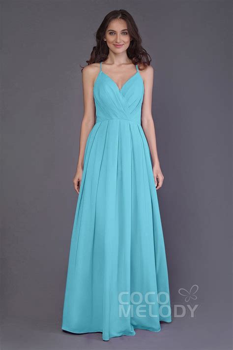 Sheath Column Floor Length Chiffon Bridesmaid Dress Pr3572 Purple