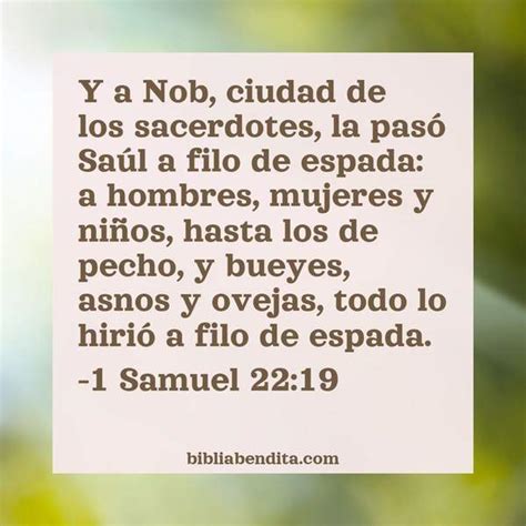 Explicación 1 Samuel 2219 Y A Nob Ciudad De Los Sacerdotes La Pasó